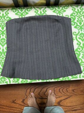 MKM Designs Gray Pinstripe Tube Top